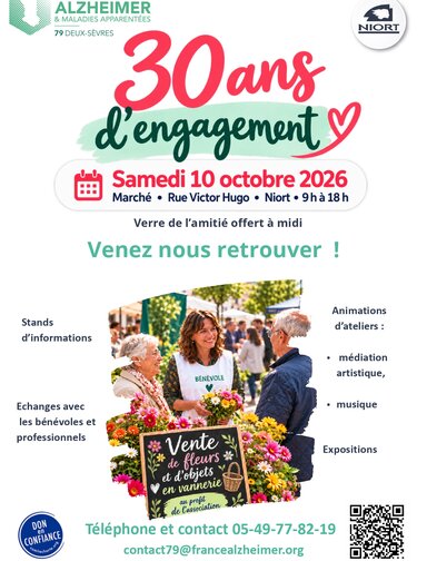 30 ans d'engagement pour France Alzheimer 79